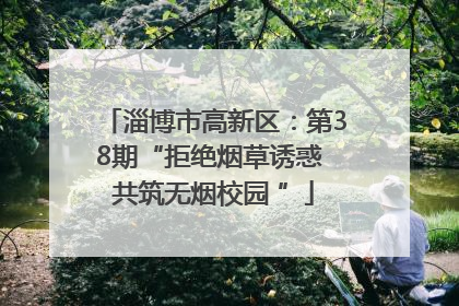 淄博市高新区：第38期“拒绝烟草诱惑 共筑无烟校园 ”